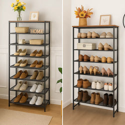 8 Tier Shoe Rack With Detachable Mesh For Home Organization-Furniture Kingdom