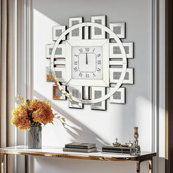 Artloge Crushed Diamond Inlay Wall Clock For Home Decor-Furniture Kingdom