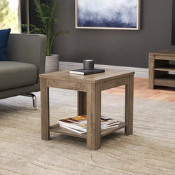 Avf Calibre Side Table Rustic Sawn Oak Living Room Storage-Furniture Kingdom