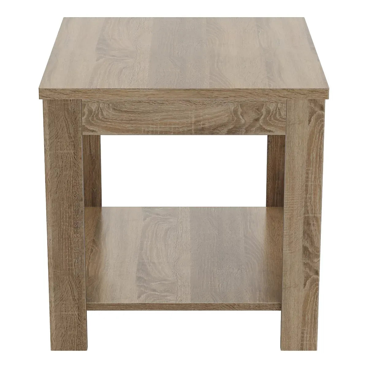 Avf Calibre Side Table Rustic Sawn Oak Living Room Storage-Furniture Kingdom