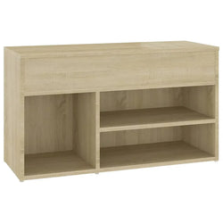 Berkfield Shoe Bench Sonoma Oak Engineered Wood Store Home-Furniture Kingdom