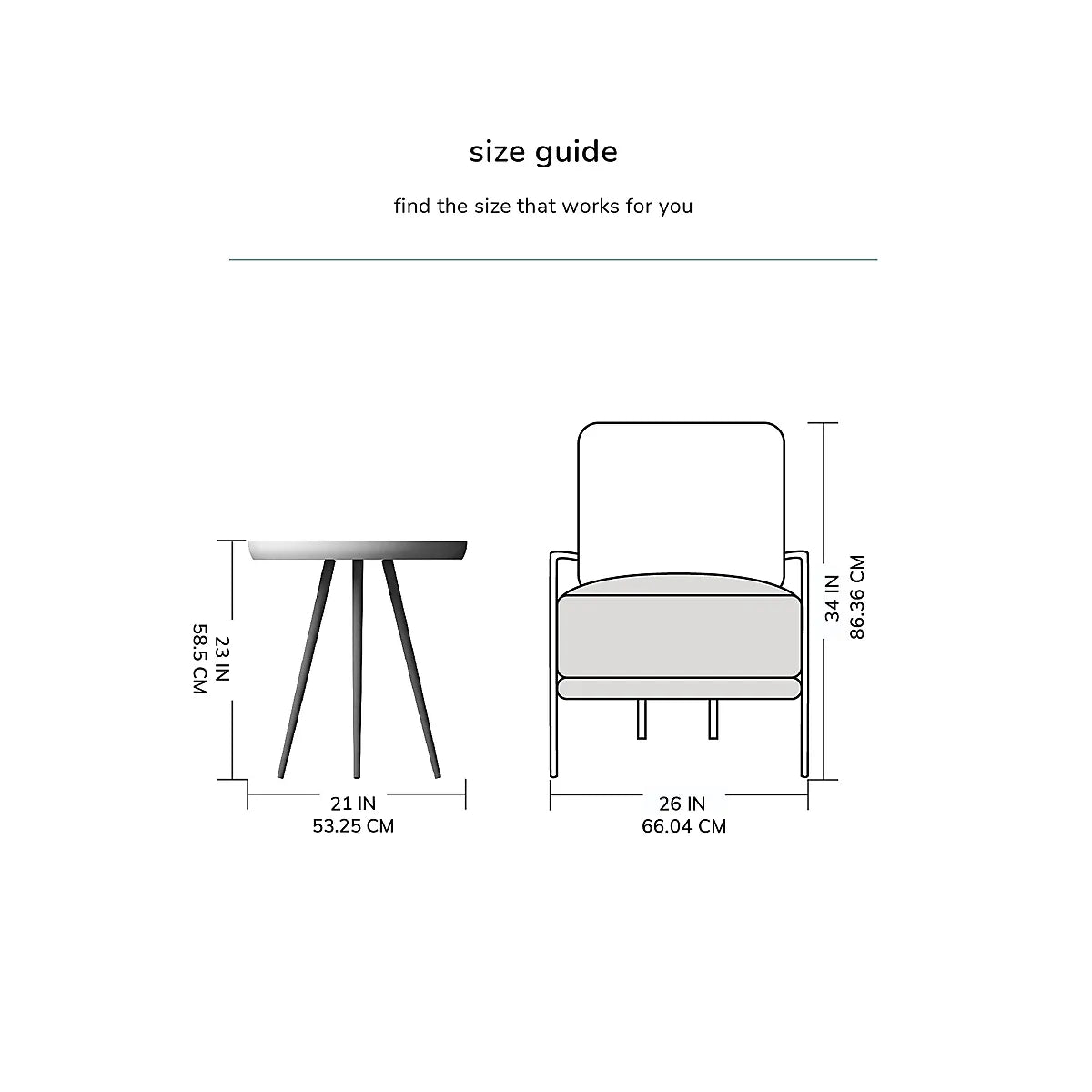 Chervey Solid Wood Side Table Living Room Black Metal Legs-Furniture Kingdom