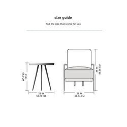 Chervey Solid Wood Side Table Living Room Black Metal Legs-Furniture Kingdom