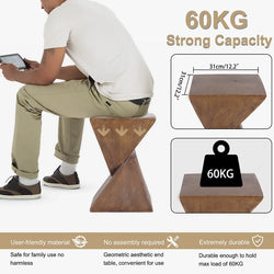 Fativo Concrete Side Table No Assembly For Living Rooms-Furniture Kingdom