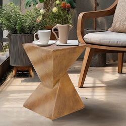 Fativo Concrete Side Table No Assembly For Living Rooms-Furniture Kingdom