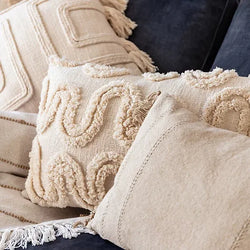 Gallery Sambhar Natural Textured Indoor Cushion Boho Style-Furniture Kingdom