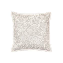 Gallery Taupe Fern Leaves Cushion Home Decor Enthusiasts-Furniture Kingdom