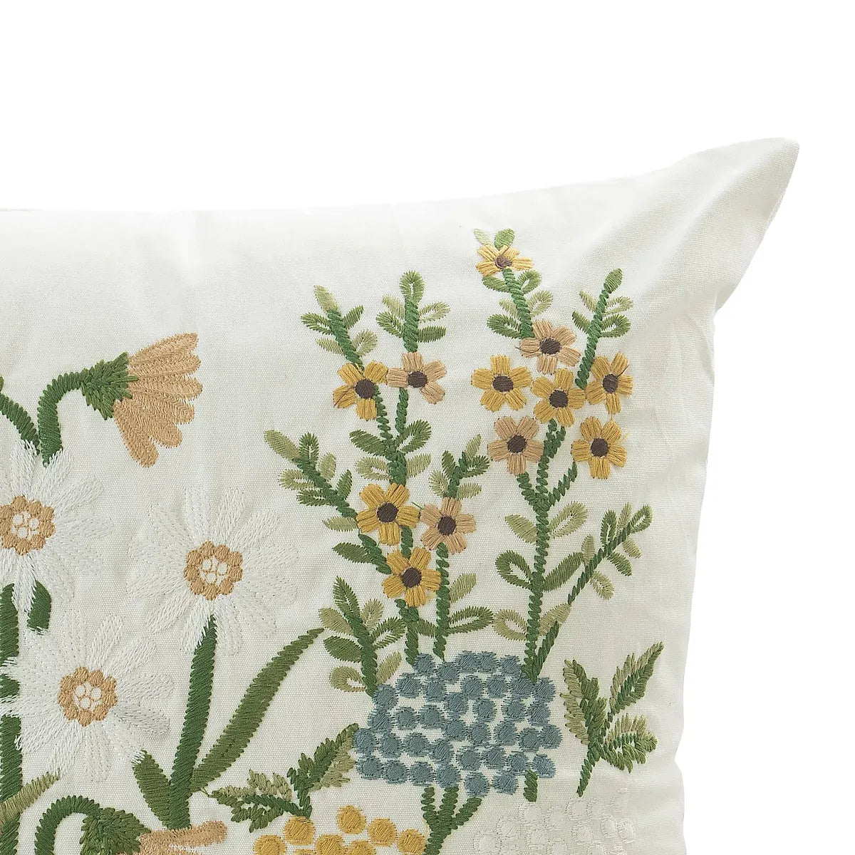 GoodHome Denman Embroidered Cushion Durable Living Room-Furniture Kingdom