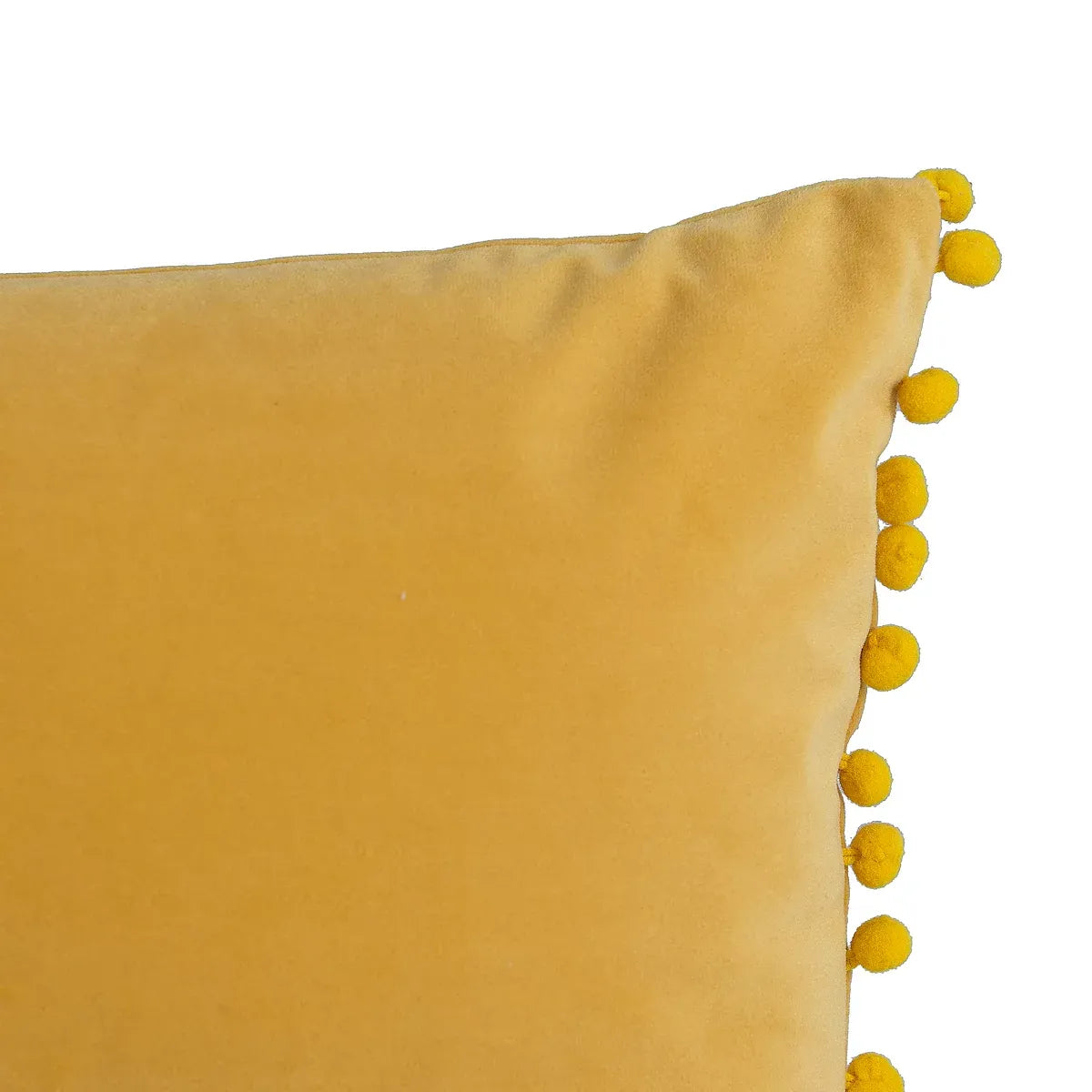 Goodhome Valgreta Velvet Cushion Yellow For Interiors Chic-Furniture Kingdom