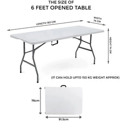 Heavy Duty Folding Trestle Table 6ft For Outdoor Catering-Furniture Kingdom