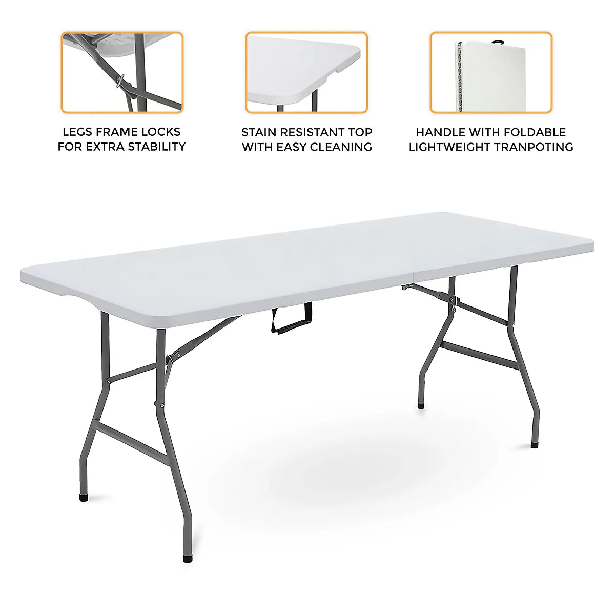 Heavy Duty Folding Trestle Table 6ft For Outdoor Catering-Furniture Kingdom