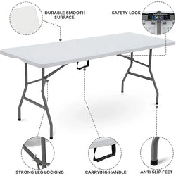 Heavy Duty Folding Trestle Table 6ft For Outdoor Catering-Furniture Kingdom