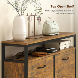 Homcom Shoe Cabinet 4 Flip Drawers Holds 20 Pairs Family-Furniture Kingdom