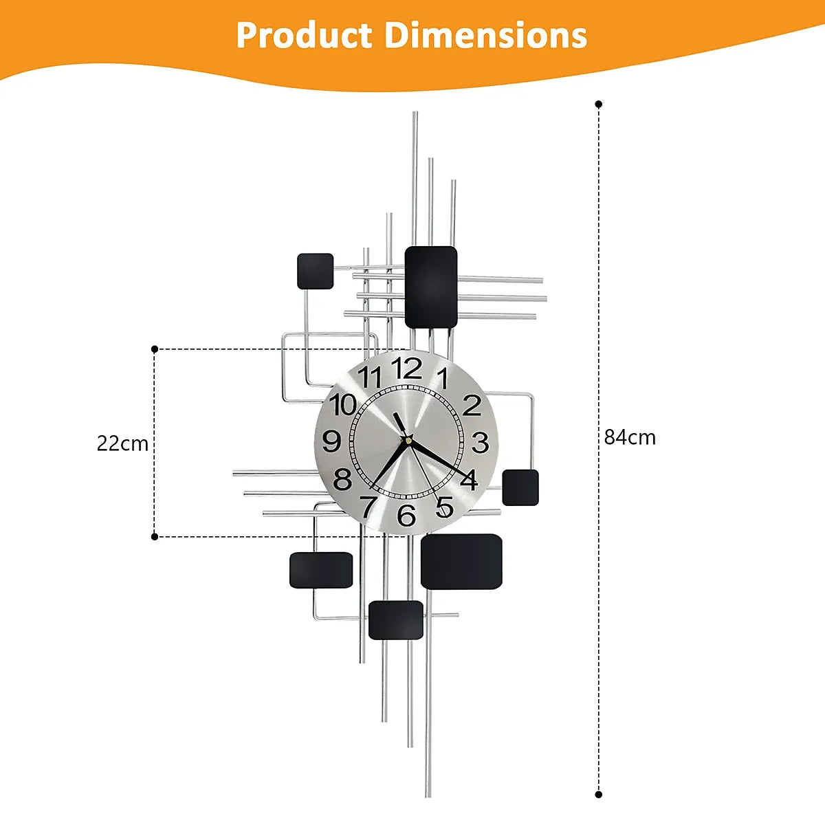 Large Modern Luxury Wall Clock For Living Room Decor-Furniture Kingdom