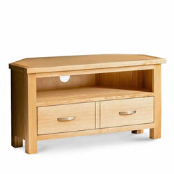 London Oak Corner TV Unit Fully Assembled Roseland Home-Furniture Kingdom