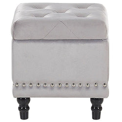 Loretto Velvet Storage Pouffe for Glamorous Living Rooms-Furniture Kingdom