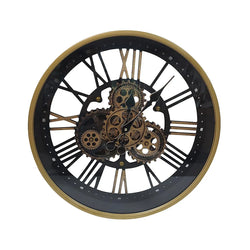 Metal Gear Wall Clock Vintage Gear Decor For Living Rooms-Furniture Kingdom