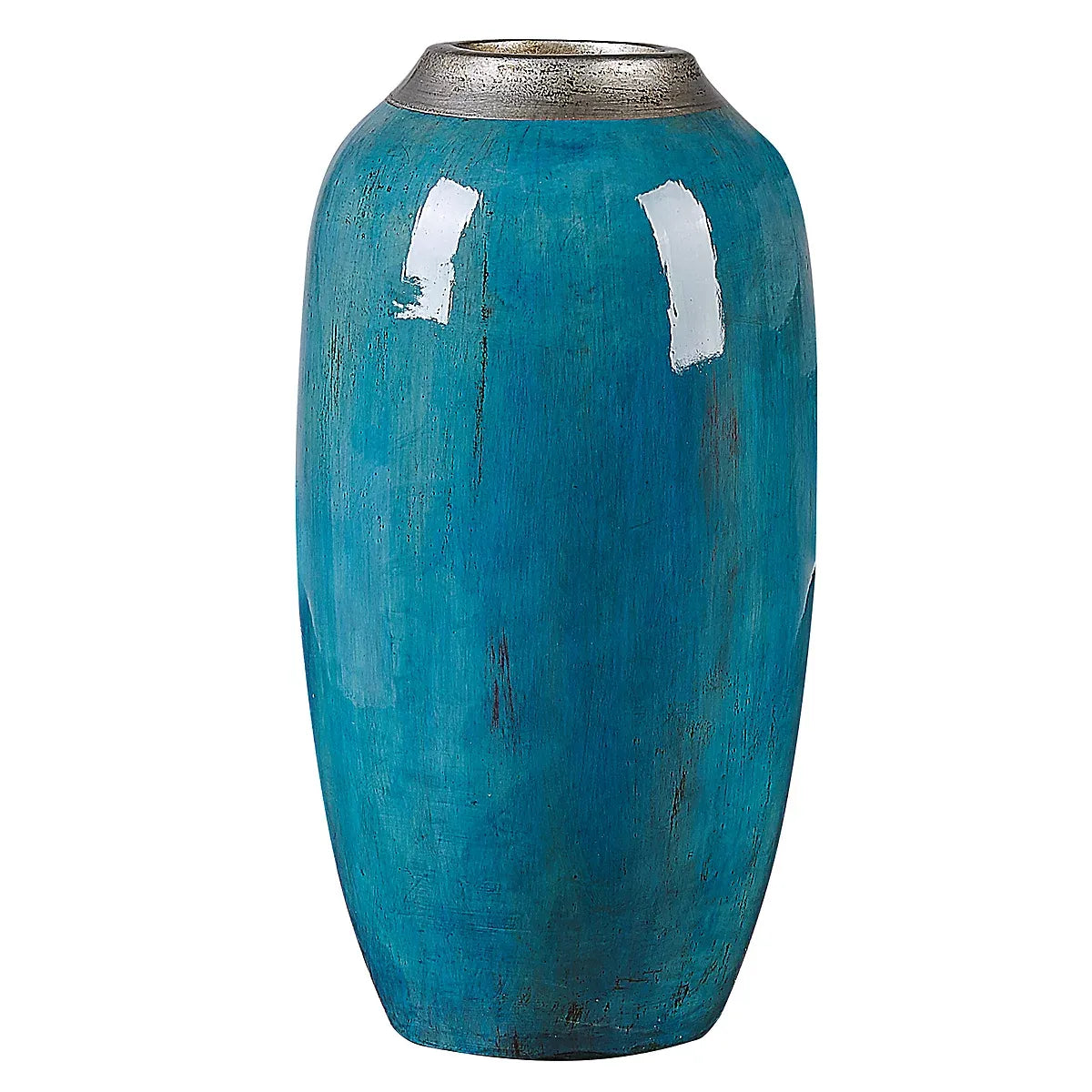 Miletus Decorative Vase 42cm Blue Handcrafted Home Decor-Furniture Kingdom