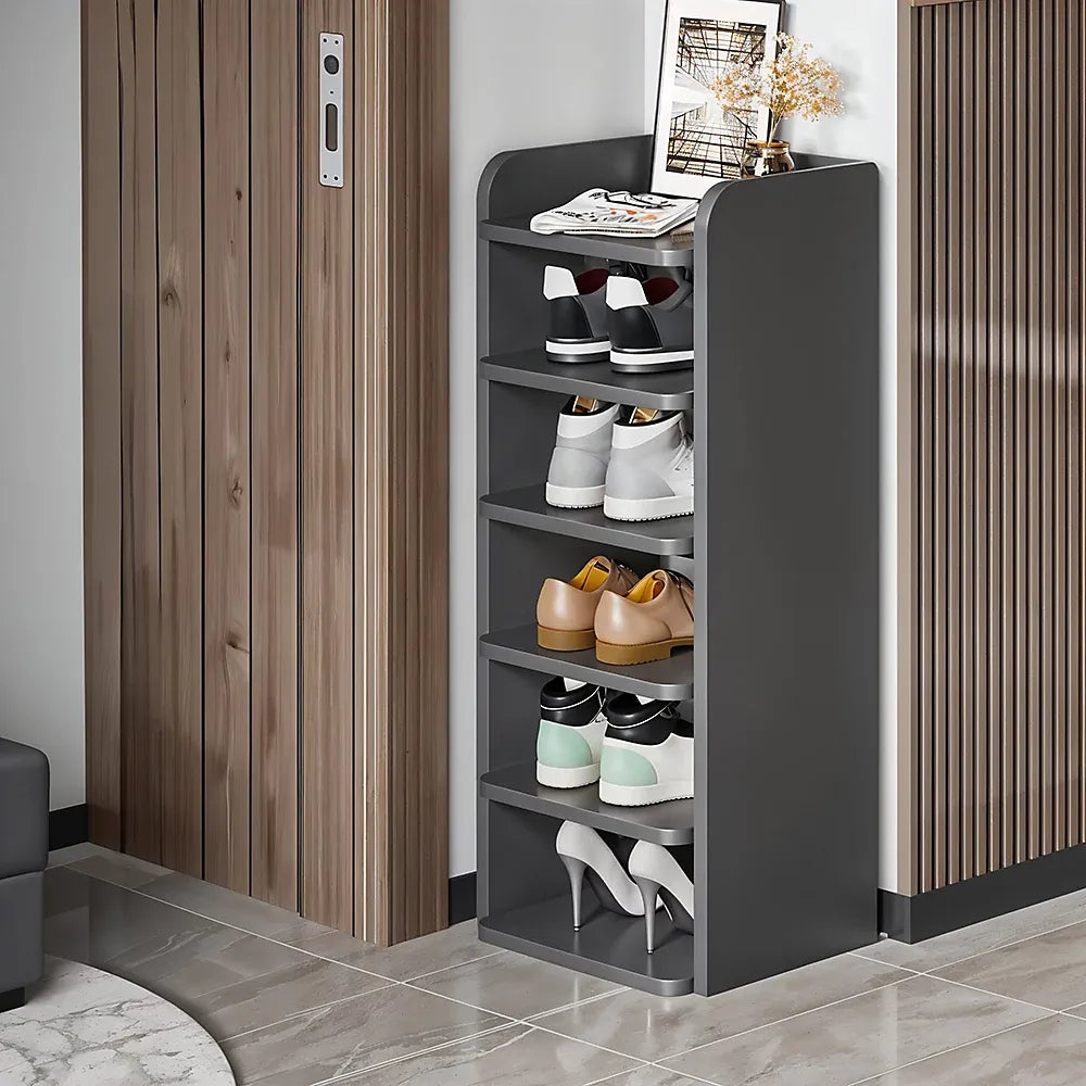 Narrow Tall Shoe Rack 6 Layer For Small Spaces Space Saver-Furniture Kingdom