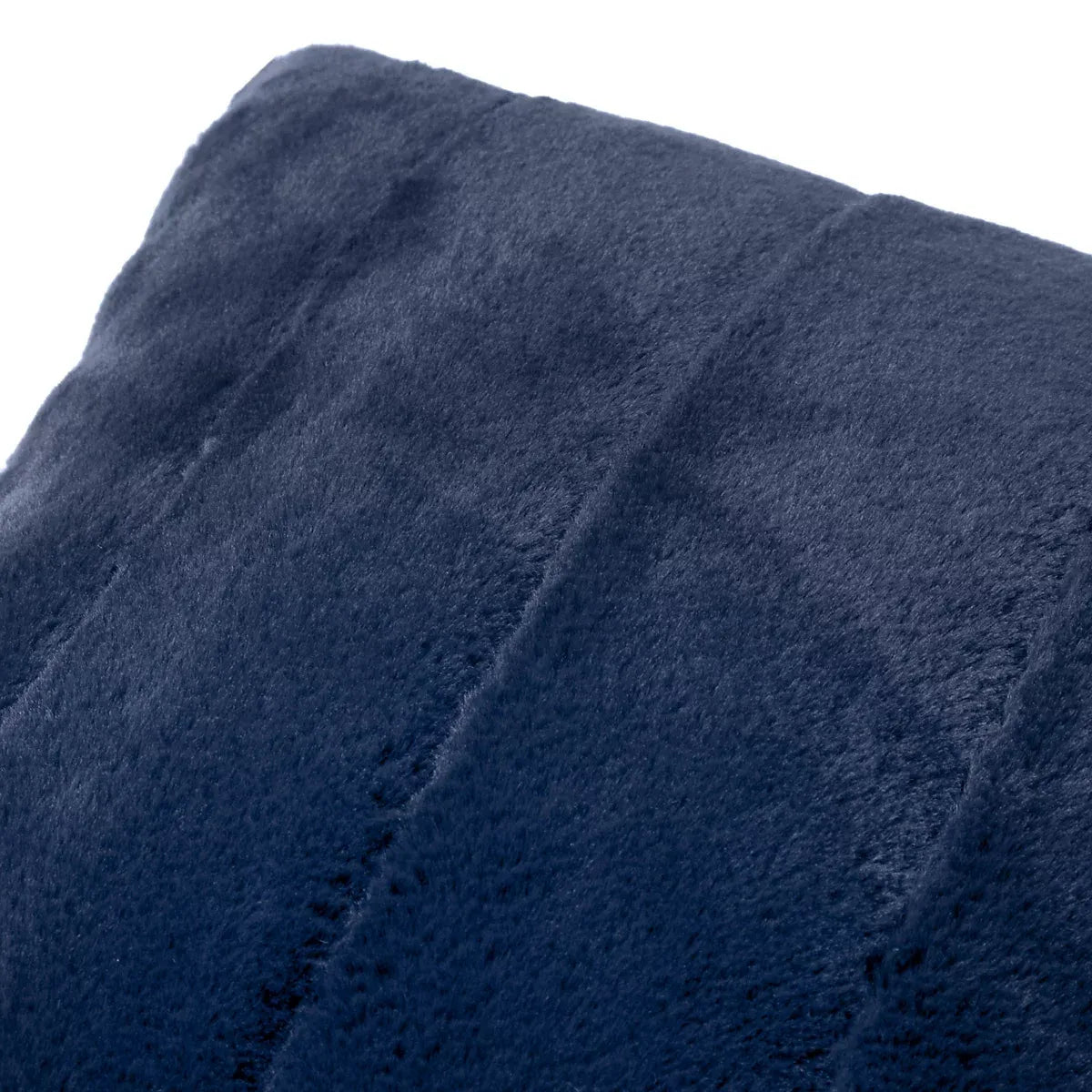 Paoletti Empress Navy Faux Fur Cushion For Home Decor-Furniture Kingdom