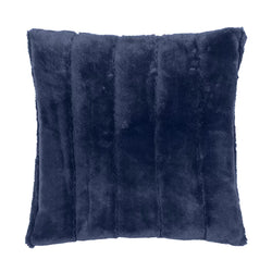 Paoletti Empress Navy Faux Fur Cushion For Home Decor-Furniture Kingdom
