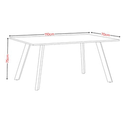Urbnliving White Marble Dining Table 75cm For 4 To 6-Furniture Kingdom