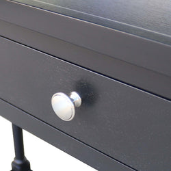 Vanity Living 60cm Black Hallway Console Table With Drawers-Furniture Kingdom