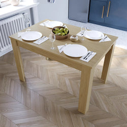Vida Designs Medina Oak 4 Seater Dining Table Sturdy Family-Furniture Kingdom